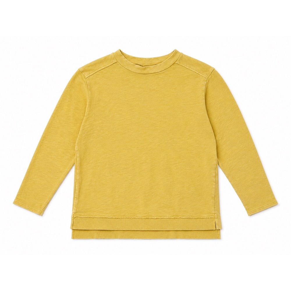 Pilcro Anthropologie Mustard Yellow Cotton French Terry Sweatshirt Small